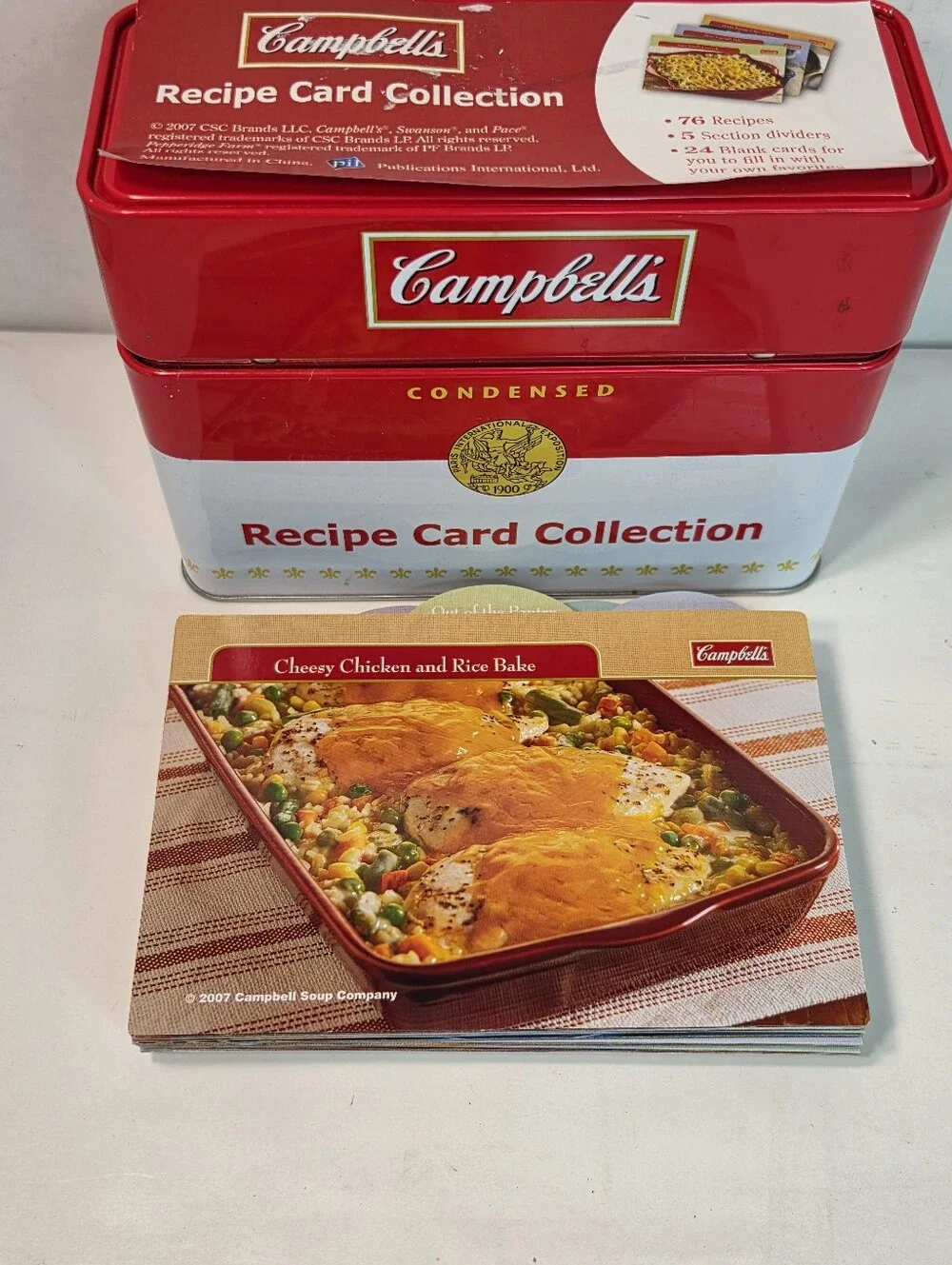 Campbell's Soup Recipe Card Collection in Collectible Metal Tin 2013. NOB
